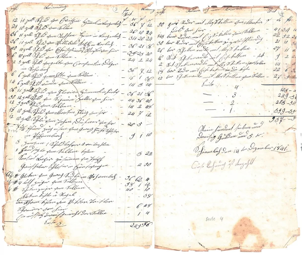 Historisches handgeschriebenes Dokument auf gealtertem Papier