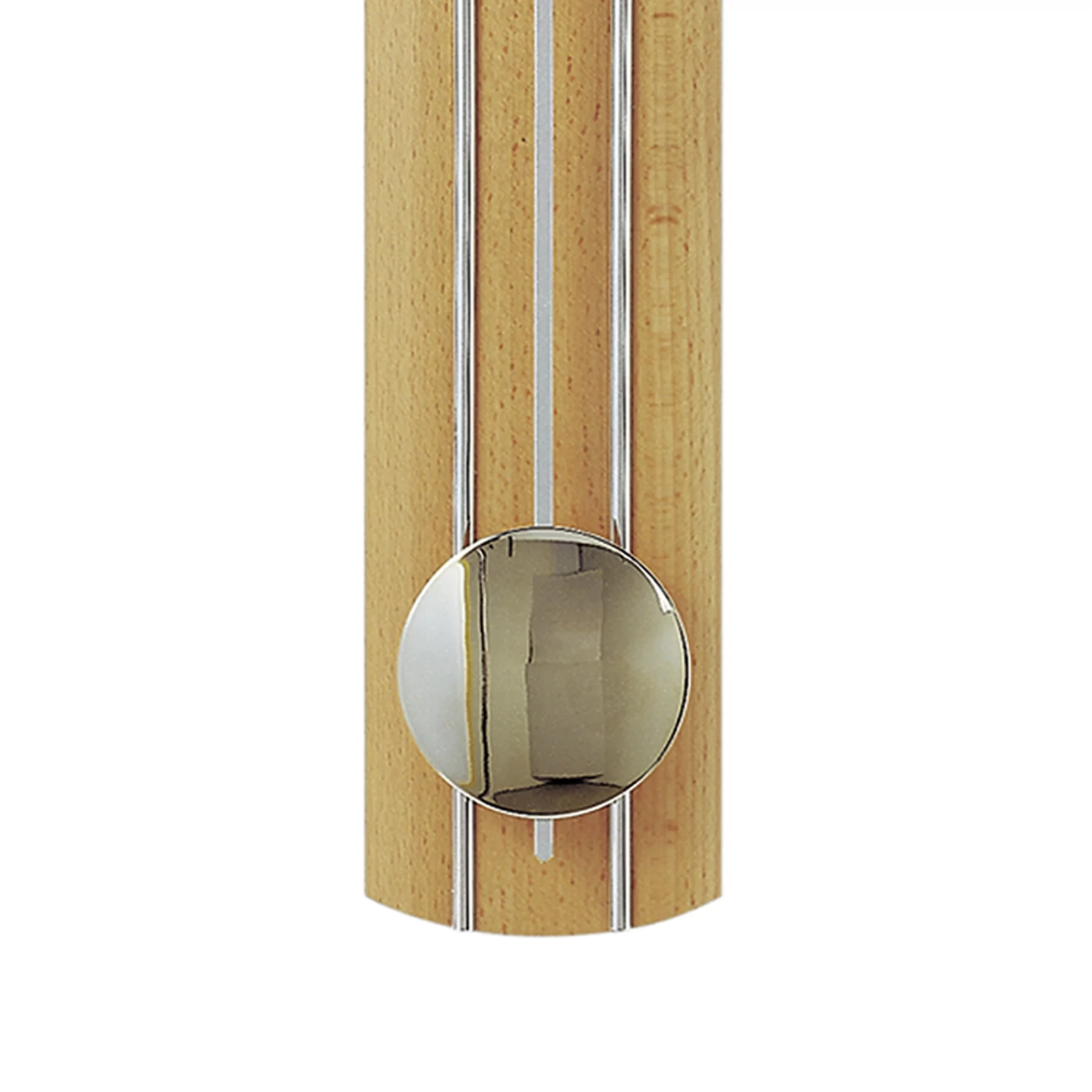 Moderne Pendeluhr aus Holz mit Metallakzenten