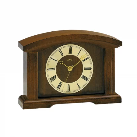 Braune Holzpendeluhr mit römischen Ziffern