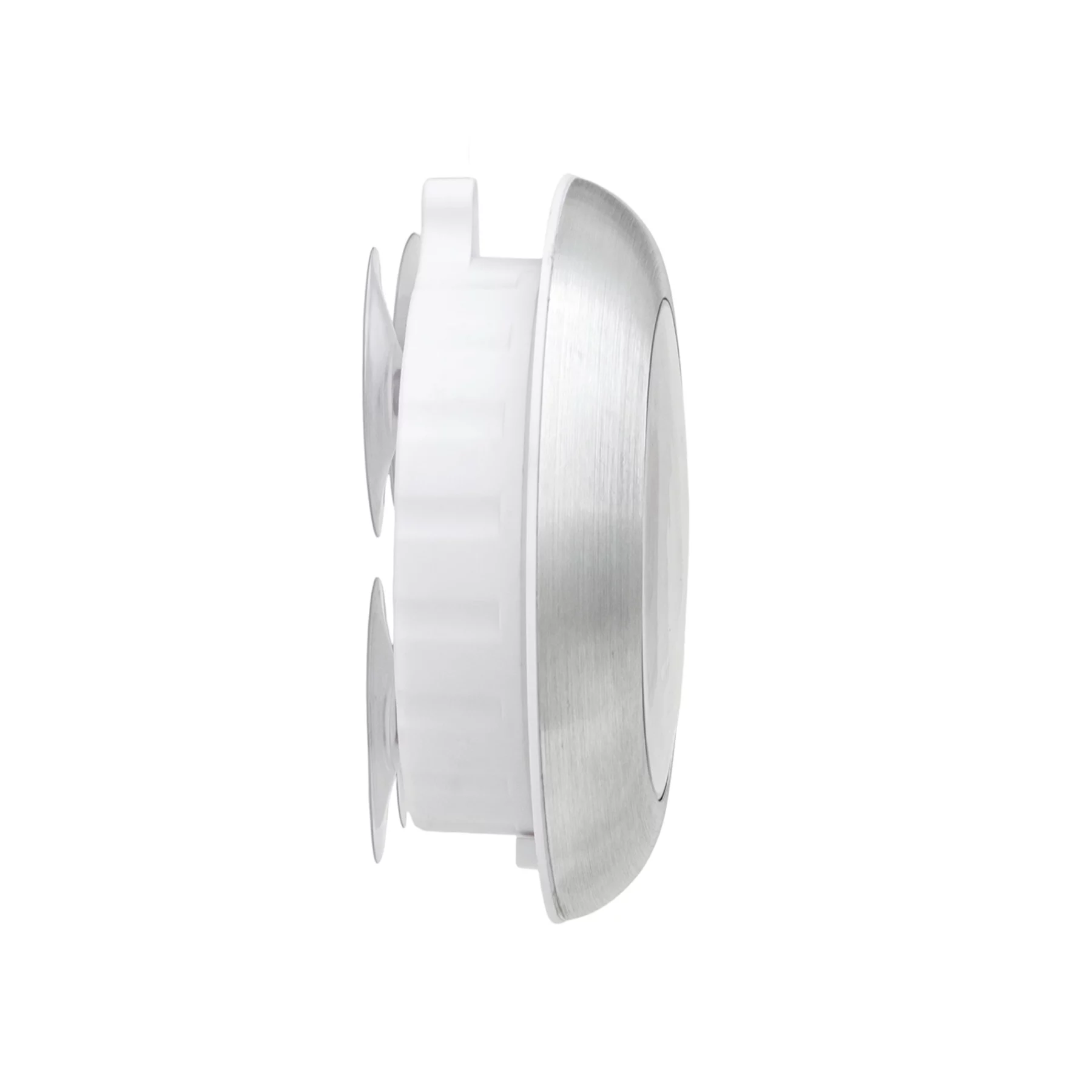 Seitenansicht eines runden Computersensors mit Saugnäpfen