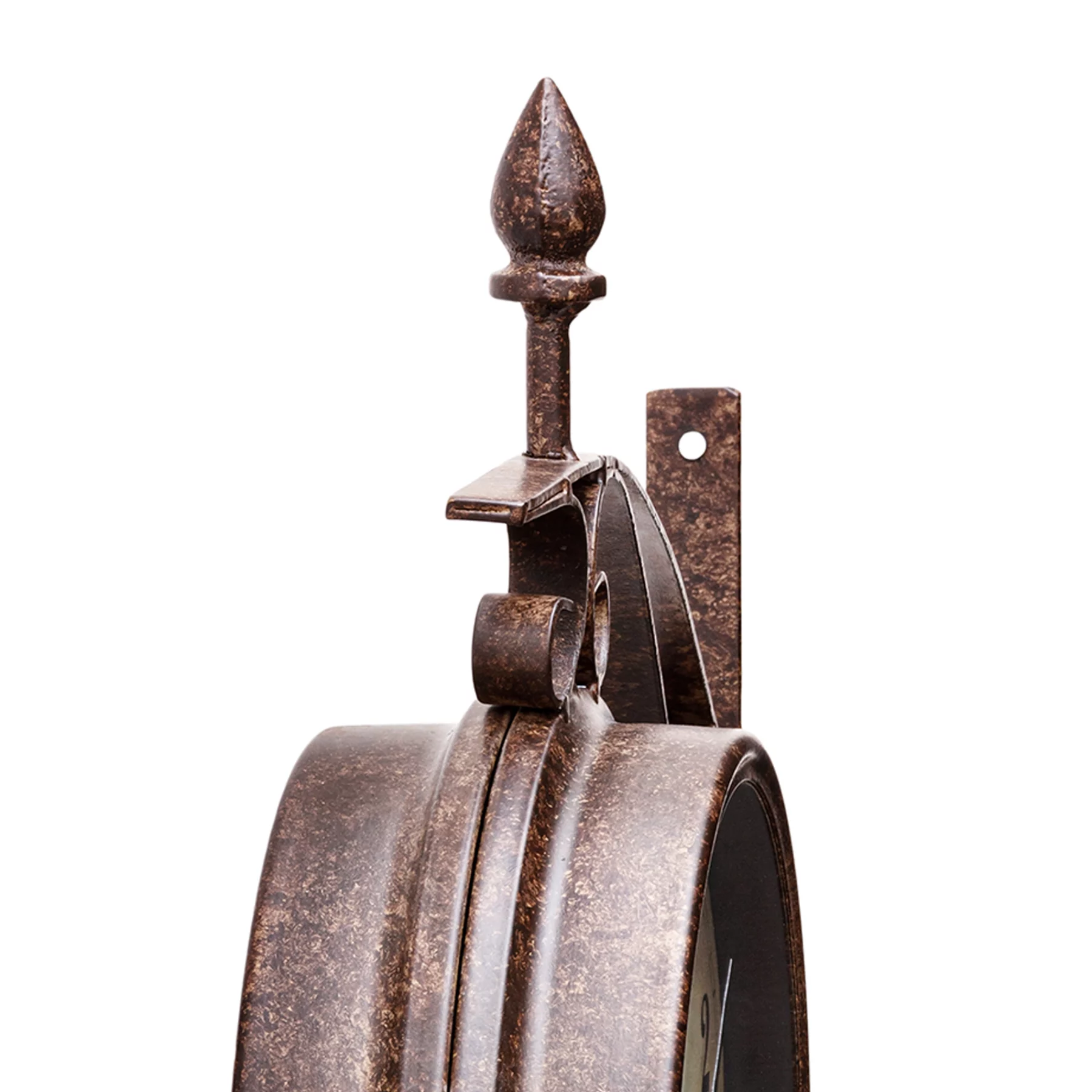 Bronzefarbene Wanduhr mit antikem Design und römischen Ziffern