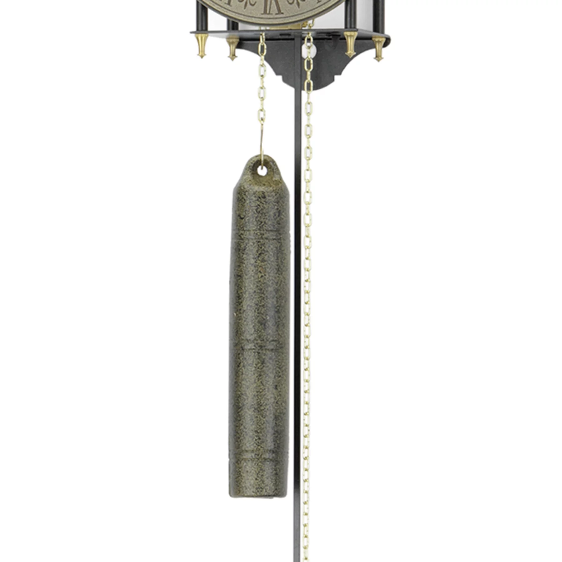 Altmodisches Pendel einer antiken Wanduhr aus Metall