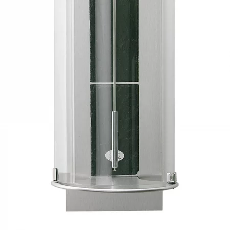 Moderne Pendeluhr mit Glas und Metallgehäuse