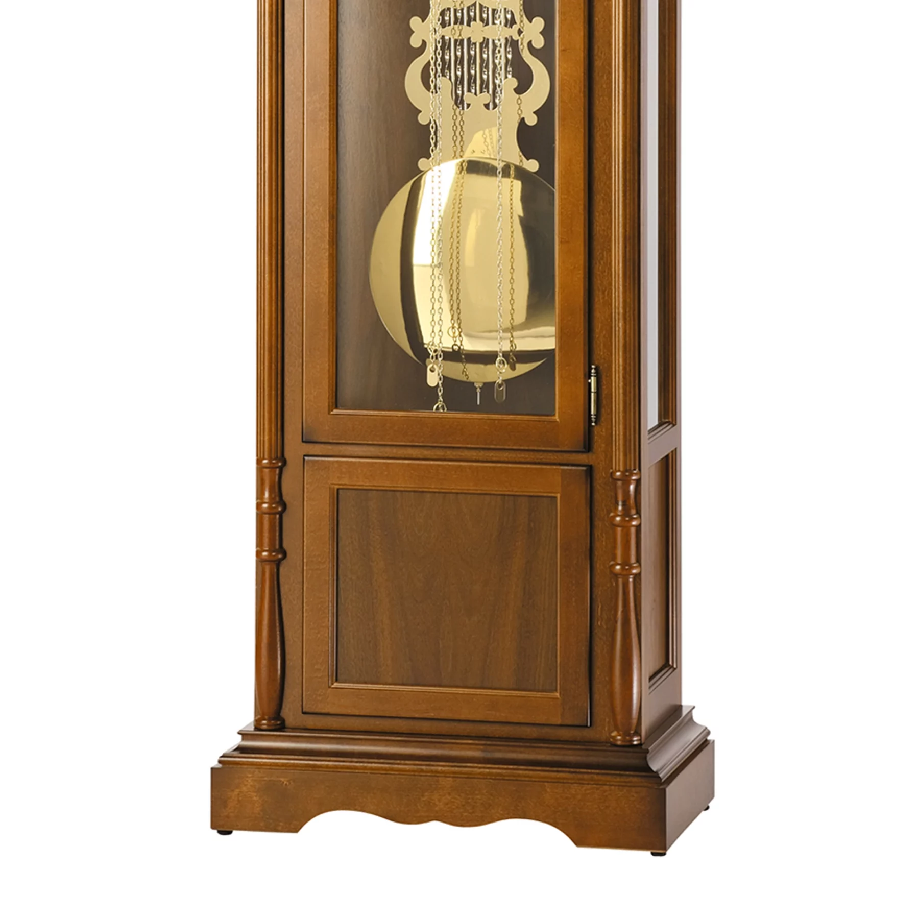 Detailansicht eines antiken Standuhrengehäuses