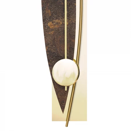 Moderner Kunst-Dekoobjekt mit Metall- und Marmorelementen