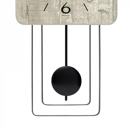 Moderne Wanduhr mit Pendel in minimalistischer Optik