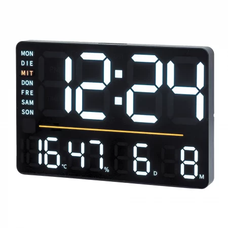 Digitaluhr mit Wochentaganzeige und Temperatur