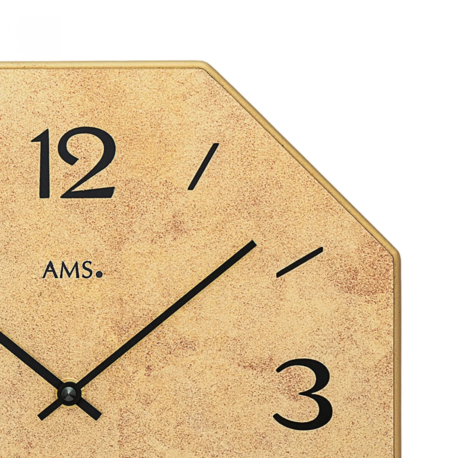 Vintage-Wanduhr mit achteckigem Zifferblatt und minimalistischen schwarzen Zeigern