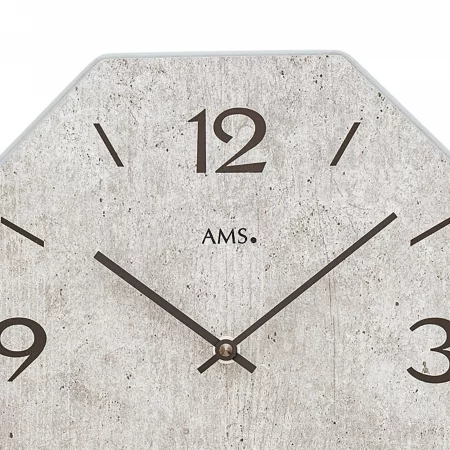 Moderne Wanduhr mit Betonoptik und römischen Ziffern